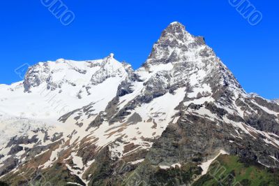 Caucasus mountains Dombai