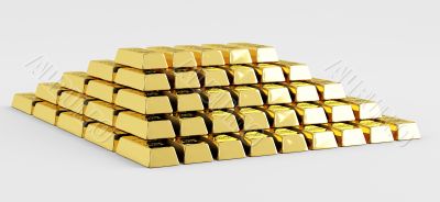 Pyramid of gold bars Pyramid of gold bars