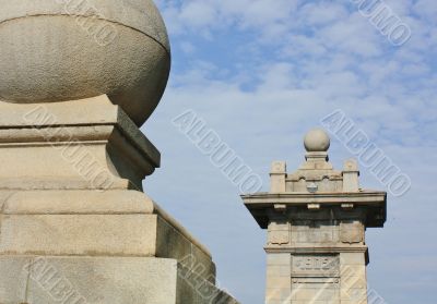 Decorative elements of the  Andrew`s Footbridge