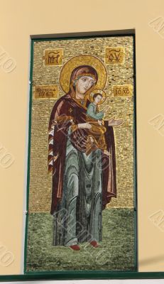 Icon on the wall of the church