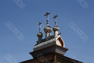 Pinnacle of wooden house of the seventeenth century Pinnacle of wooden house of the seventeenth century