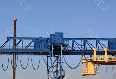 Piece of equipment the construction site of the metro station