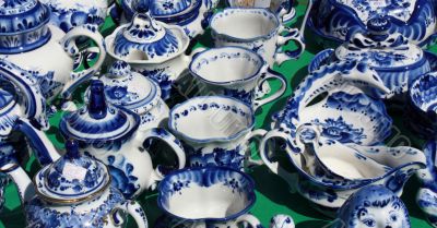 Clay  Gzhel souvenirs