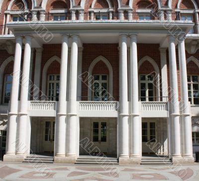 South facade of the palace in Tsaritsyno (Moscow)