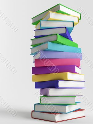 Stack of colorful books