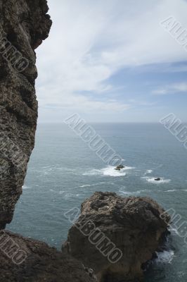 Nazare Beach and Cliff in Portugal