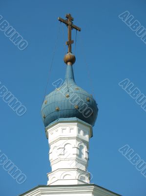 Dome of an orthodox church in Ryazan Kremlin 