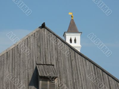 Old building with wooden roof