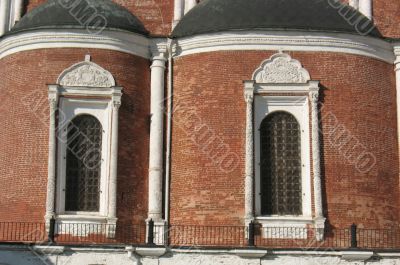 The windows of the Uspenskiy Cathedral of the Ryazan Kremlin