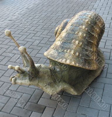 Decorative snail on the street