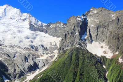 Caucasus mountains Dombai