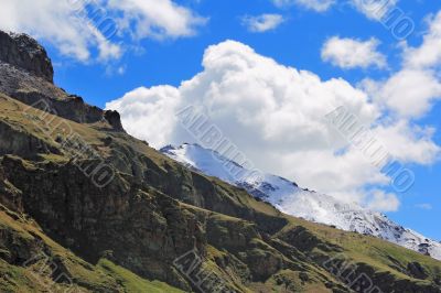 Caucasus mountains Dombai