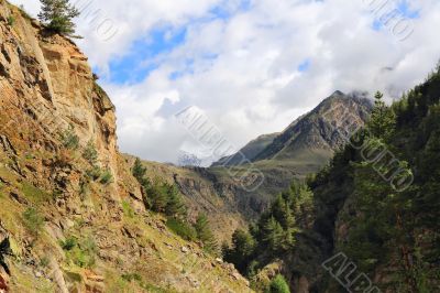 Caucasus mountains Dombai