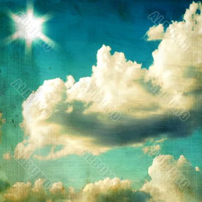 vintage textured background - sky 