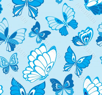 Seamless pattern with butterfly