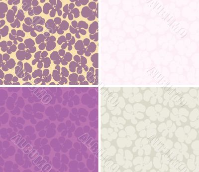 Seamless background with orchids Seamless background with orchids