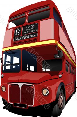 London double Decker  red bus. Vector illustration