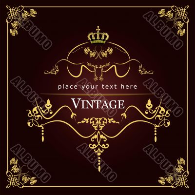 Invitation vintage card. Wedding or Valentine`s Day. Vector illu Invitation vintage card. Wedding or Valentine`s Day. Vector illu