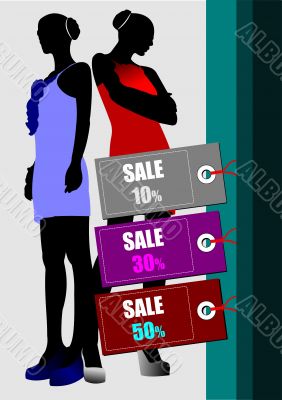 Few sale images. Vector illustration for designers. Shopping