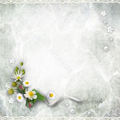 Texture vintage background with flowers Texture vintage background with flowers
