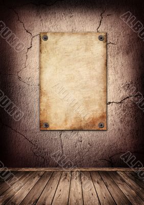 Wanted poster in old grunge interior Wanted poster in old grunge interior