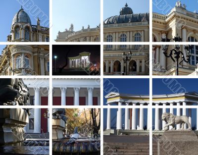 City architecture - a collage. Odessa, Ukraine City architecture - a collage. Odessa, Ukraine