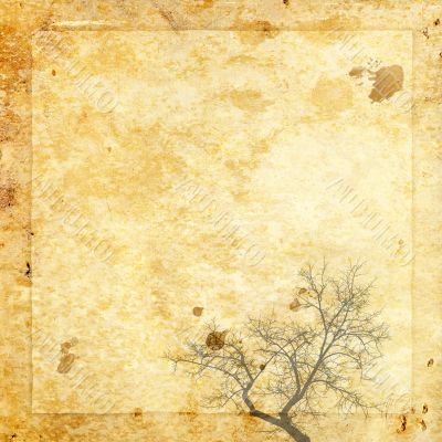 paper background vintage tree