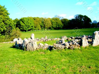 Stone Circle In Field