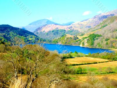 Picturesque Mountains And Lake