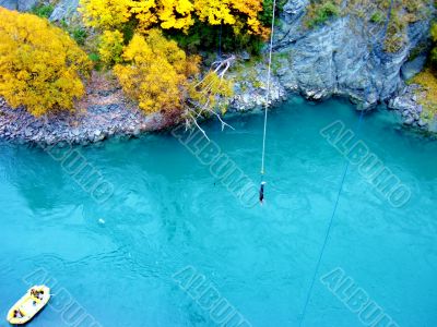 Bungee Jump  over river 