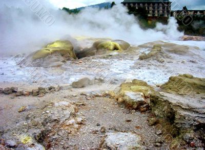 Volcanic Rock And Steam