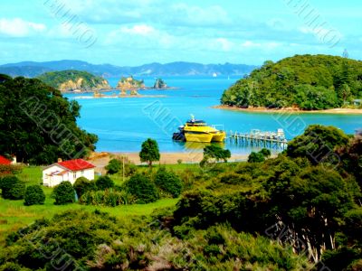 Yellow Boat and Islands