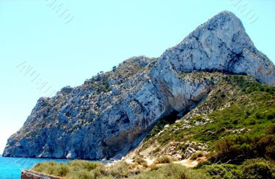 Rural Mountain Next To Ocean