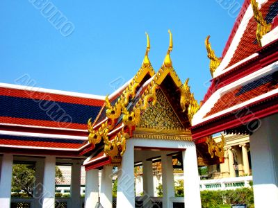 Bright Decorations On Entrance