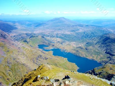 Valley Lake And Mountains