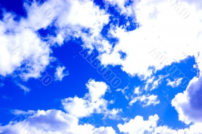 Background of blue sky and clouds