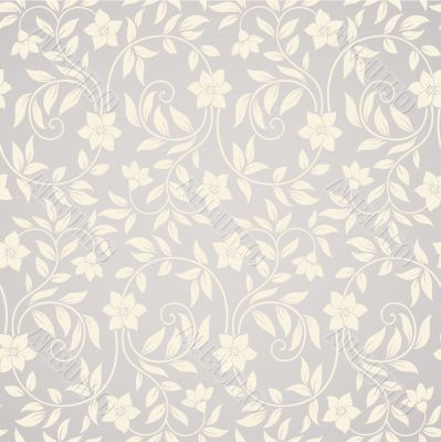 Seamless swirl floral background