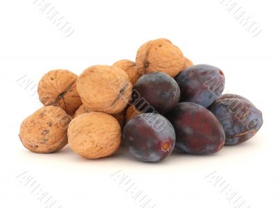 Walnuts and plums