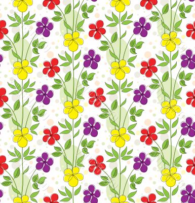 Seamless background with decorative flowers Seamless background with decorative flowers