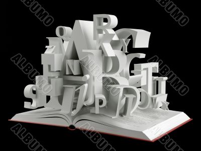 Book and alphabet