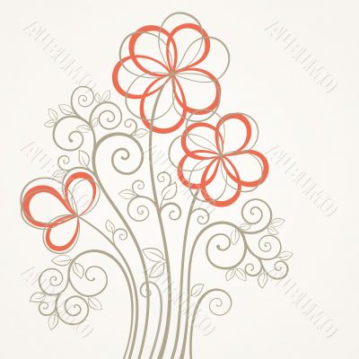 Abstract flower card