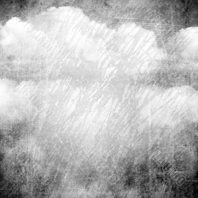 Abstract grunge background with clouds