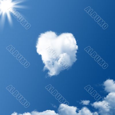 cloud in the shape of a heart