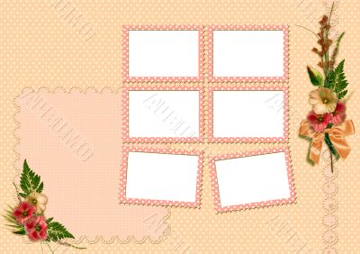 Retro photo album. Retro photo album.
