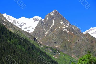 Caucasus mountains Dombai