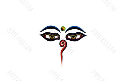 Buddha eyes isolated on a white background