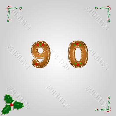 Gingerbread numbers 9 and 0