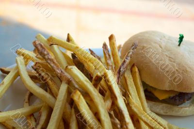 French Fries before a Cheeseburger