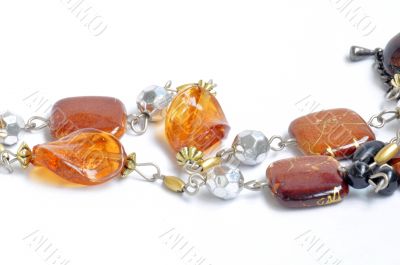 Necklace made of gem and stone