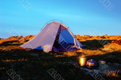 Camping on the top of mountains
